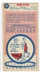1969 Topps Basketball #88 Jim Fox - Phoenix Suns
